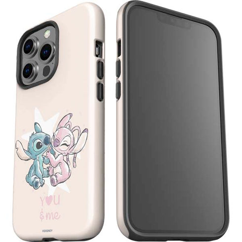 Disney Lilo and Stitch Stitch and Angel iPhone 15 Pro Impact Case